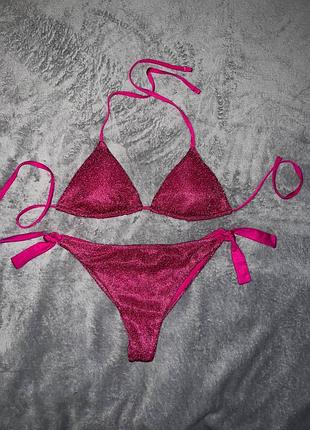 Роздільний малиновий купальник calzedonia cobey