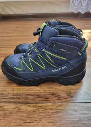Треккинговые ботинки salomon climashield waterproof детские 34 размер