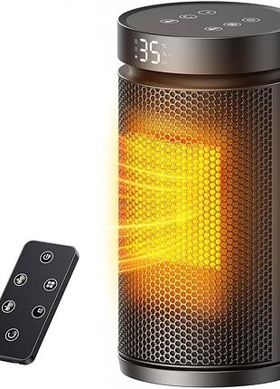 Портативний вентилятор нагрівач ynd-1200y 2000w з пультом від 15с - 35 с (сток європа) уцінка коробка