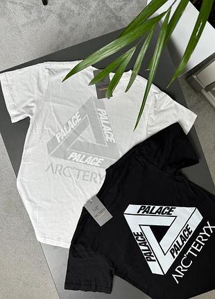 Футболка чоловіча palace arc'teryx біла, чорна