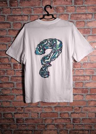 Футболка з принтом знак питання ? allgood. типу guess regular fit вільний крій