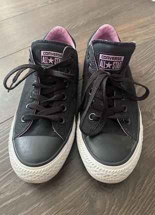 Converse chuck taylor all star — чорні з фіолетовим 🖤💜