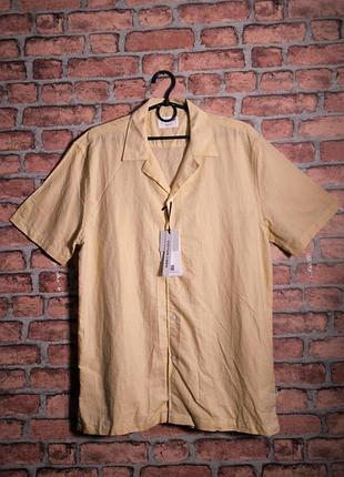 Лляна сорочка lindbergh relaxed fit льон linen cotton
