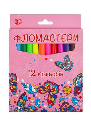 Дитячі фломастери "картон" 950-12 12 кольорів вид 2