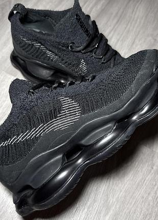 Nike air max scorpion flyknit triple black dj4701-003 черные кроссовки мужские найк скорпион,чоловічі кроссівки nike