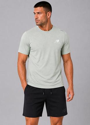 Чоловічий спортивний костюм new balance літній футболка та шорти