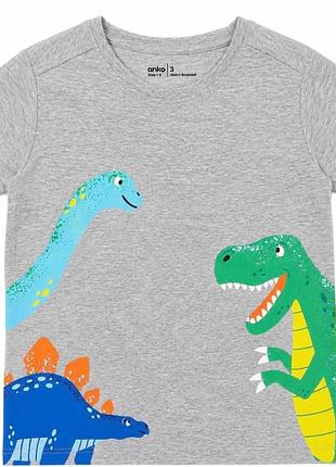 🦖 яскрава дитяча футболка anko "dinosaurs" з об'ємними шипами