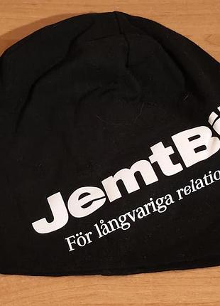 Чоловіча легенька  черна шапка  від шведского автодилера jemtbil.