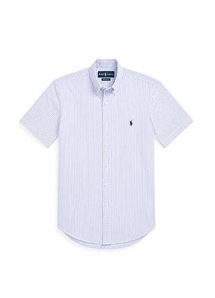 Чоловіча сорочка polo ralph lauren custom fit у смужку | розмір l | стан ідеальний