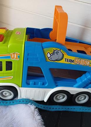 Большая озвученная машинка автовоз транспортер dickie toys abc модель team rhino машина