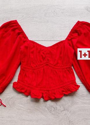 1+1=3 🎁 невероятный хлопковый топ блуза от bershka