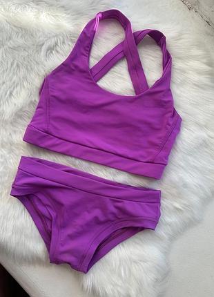 Костюм для pole sport купальник малиновий xs s