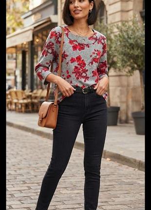 Трикотажная блуза топ блузка лонгслив the edinburgh woollen mill швеция
