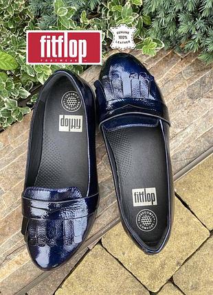 Fitflop іспанія фірмові зручні шкіряні жіночі лофери сліпони мокасини натуральна шкіра 37р.