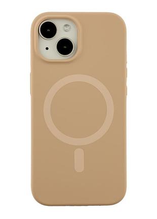 Чохол glow silicone case with magsafe для iphone 15 desert gold