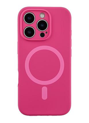Чохол glow silicone case full camera with magsafe для iphone 16 pro manyue red