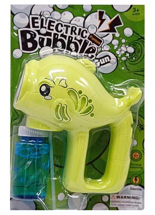Уцінка!!! дитячий генератор мильних бульбашок "рибка" bambi f2288(green)-uc 60 мл