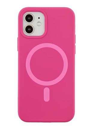 Чохол glow silicone case with magsafe для iphone 12/12 pro manyue red