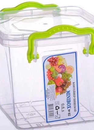 Контейнер пл. 0,6л minibox №02 тм al-plastik