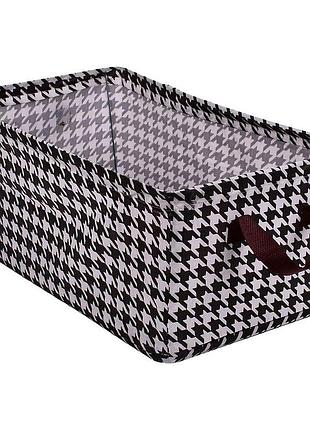 Коробка для хранения brown r33667-40 складная 40×27×19 см, black/white