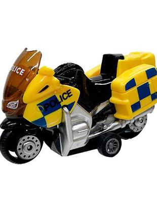 Уценка!!! мотоцикл детский "police" автопром ap7442(yellow)-uc желтый 1:64
