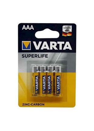 Батарейка сольова r03/aaa 4шт арт.36380 тм varta