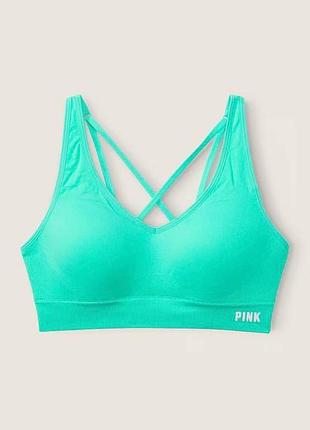 Бюстгальтер топ без кісточок victoria's secret pink active s колір бірюзовий