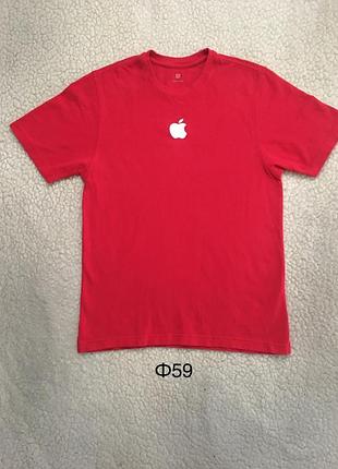 Футболка теніска сорочка чоловіча/жіноча бавовняна з принтом apple
