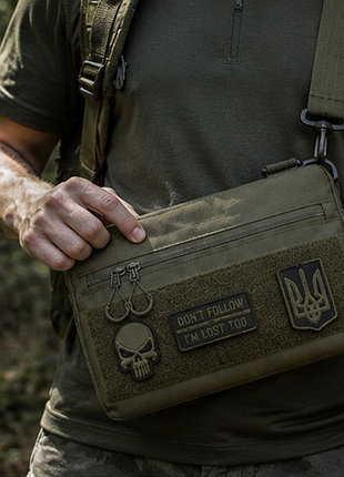 Тактическая мужская сумка хаки, армейский мессенджер cordura с velcro панелью