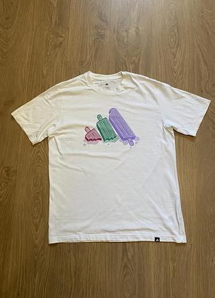 Адідас adidas біла футболка з морозивом