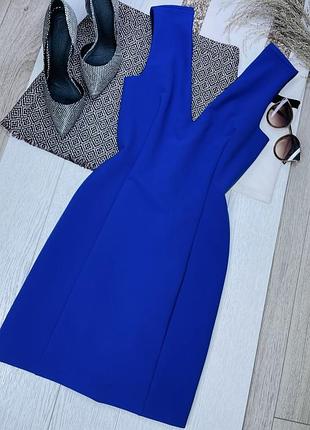 Літня сукня zara xs святкова сукня футляр синє плаття з вирізом плаття зара
