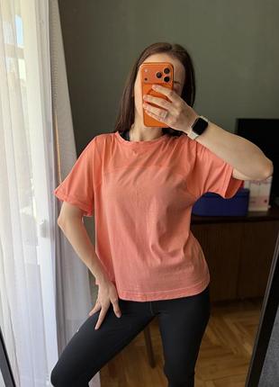 Оранжева яскрава спортивна футболка f&f active
