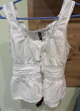 Жіночий білий топ h&m