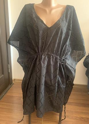 Нове чорне бавовняне парео. primark, xl.