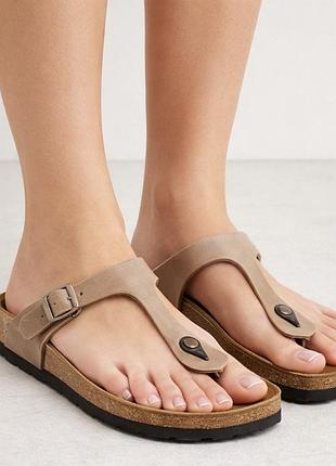 #b11 birkenstock вьетнамкие кожа оригинал 39 р-25см
