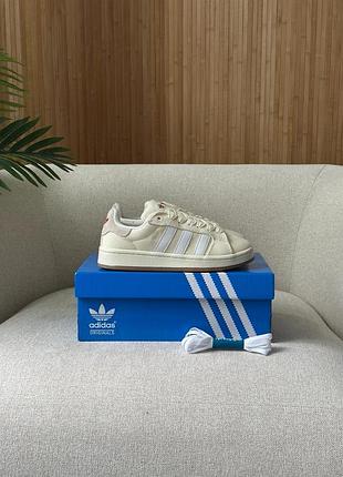 Кросівки жіночі 👟 adidas campus 00s off white beige white.
