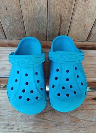 Дитячі сині крокси сабо шльопанці на хлопчика с11 розмір 28 crocs