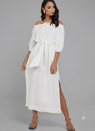 Женское белое платье длины миди (нижнее колена). topshop