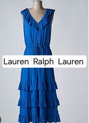 Платье 👗 lauren ralph lauren  
цвет синий лён вискоза