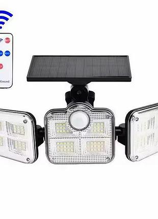 Солнечный уличный led светильник solar lights outdoor 122–138 led с датчиком движения и защитой ip65