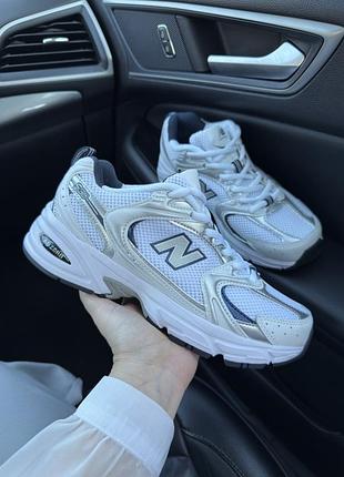 Стильні жіночі кросівки new balance 530 white navy silver premium