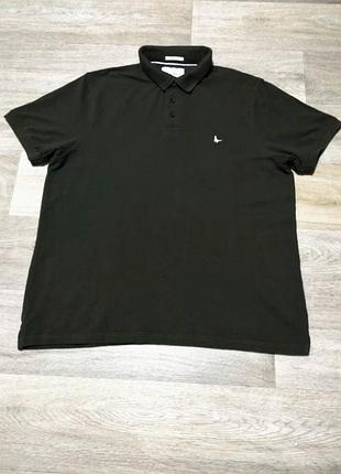 Чоловіча футболка поло jack wills, розмір l-xl, 100% бавовна, темний хакі.