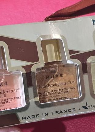 Nuxe подарунковий набір 3 prodigieux, 10ml x3
набір сухих олій для обличча,тіла,волосся