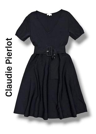 Платье claudie pierlot из плотного джерси приталенное с поясом