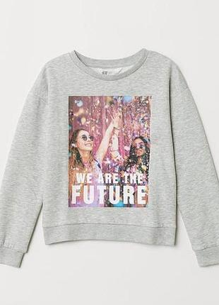 Англия.h&amp;m. толстовка с пайетками.