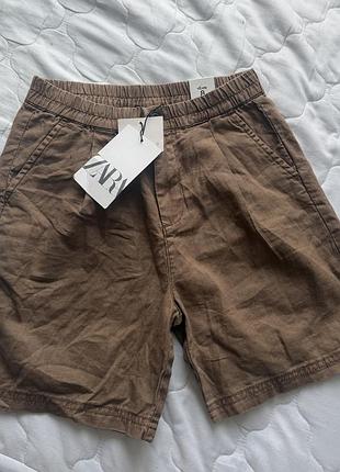 Нові льняні шорти zara