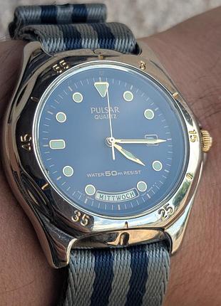 Часы pulsar от seiko quartz винтажный японский оригинальный