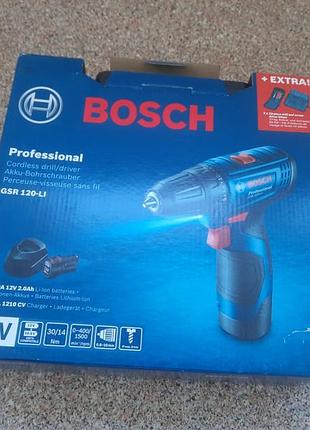 Аккумуляторная ударная дрель-шуруповерт bosch gsb 12v-30 professional