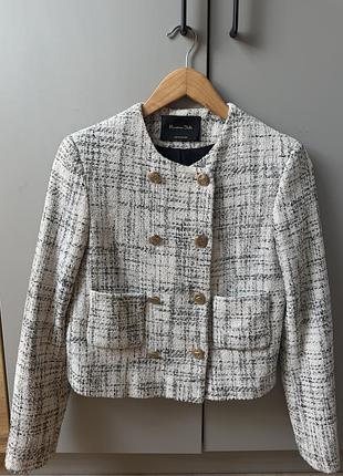 Твідовий жакет massimo dutti розмір xs