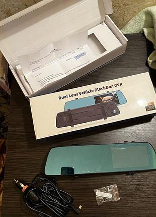 Відеореєстратор-дзеркало dual lens vehicle blackbox dvr full hd 1080p